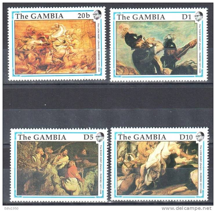 Gambia 1990 Paul Rubens - Art. Painting Mi.1081,83,86,87 - 4v -MNH (**) - Gambie (1965-...)