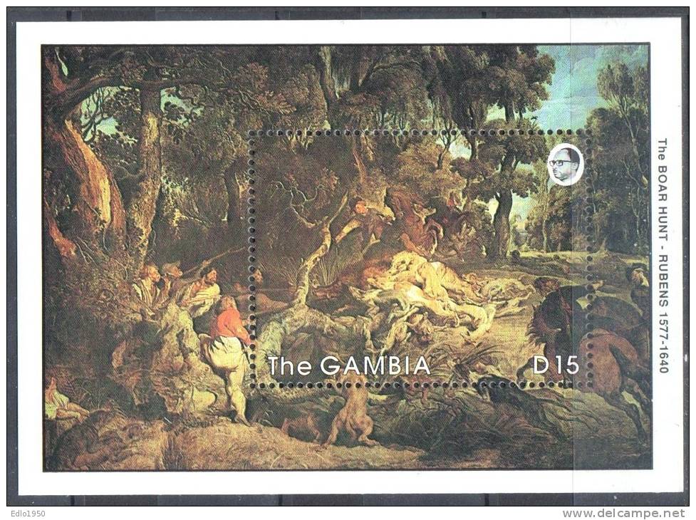 Gambia 1990 Paul Rubens - Art. Painting Mi.bl.103 -MNH (**) - Gambie (1965-...)