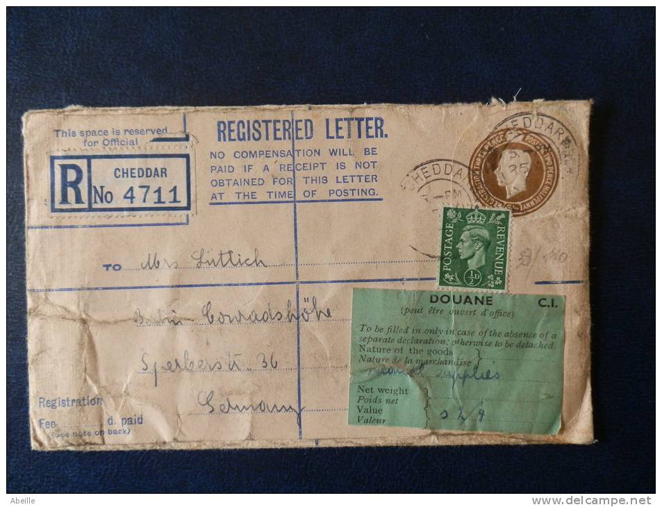 33/110   REGISTRED  LETTER - Stamped Stationery, Airletters & Aerogrammes