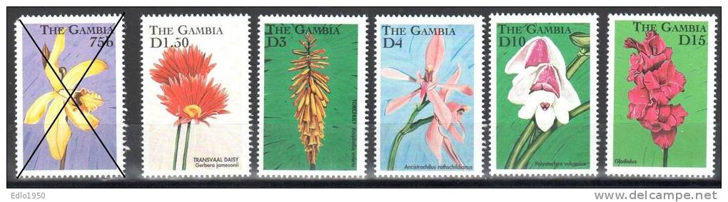 Gambia 1998 Orchids  Mi. 3003-07 - 5v  -MNH (**) - Gambie (1965-...)