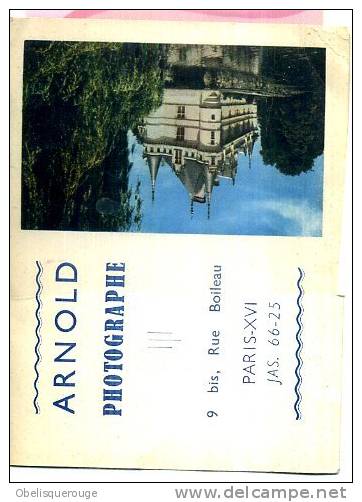 CALENDRIER CHATEAU A IDENTIFIER ARNOLD  PHOTOGRAPHE RUE BOILEAU PARIS 1958 - Small : 1941-60