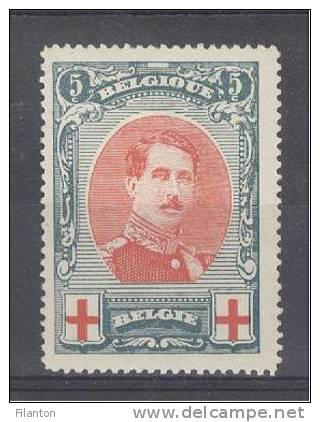 BELGIE - OBP Nr 132 - Rode Kruis - MH* - Cote 11,00 € - 1914-1915 Croix-Rouge