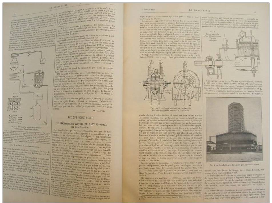 GENIE CIVIL 1933 N°01:SENEGAL PORT DE KAOLACK/FELDSPATH ST CHELY D'APCHER/KAOLIN BRETAGNE TREFLEVENEZ LANDELLE VAUBLANC