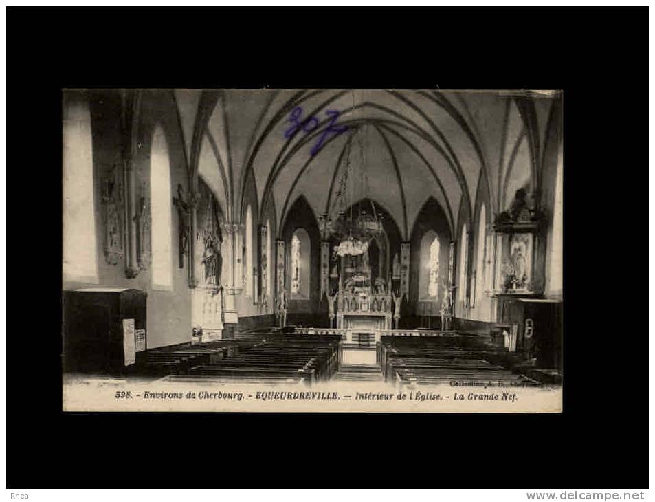 50 - EQUEURDREVILLE - Intérieur De L'Eglise - La Grande Nef - 398 - Equeurdreville