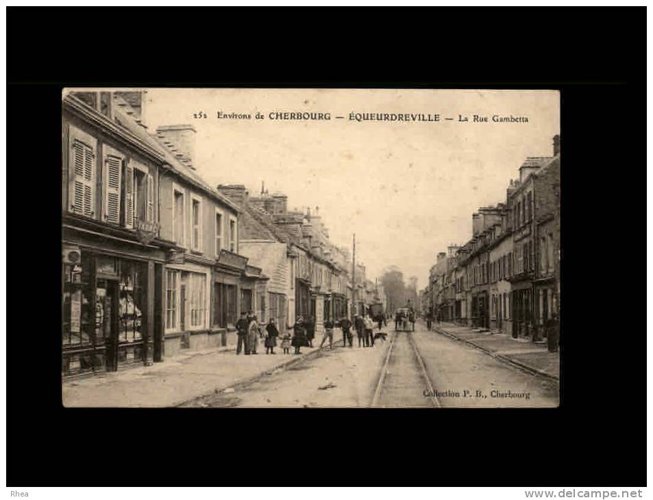 50 - EQUEURDREVILLE - La Rue Gambetta - 252 - Tabac - Equeurdreville