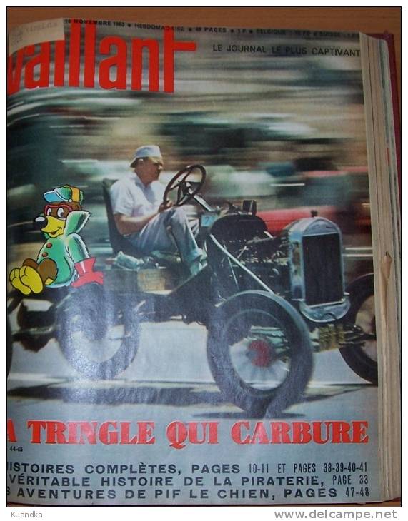 1963 Vaillant Le Journal le plus Captivant No 954-972,Album Relie, Bound Album,  Album Rilegato