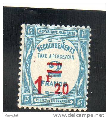 LOT 373 : FRANCE TAXE N° 64 * Charnière - Cote 50 &euro; - 1859-1959 Mint/hinged