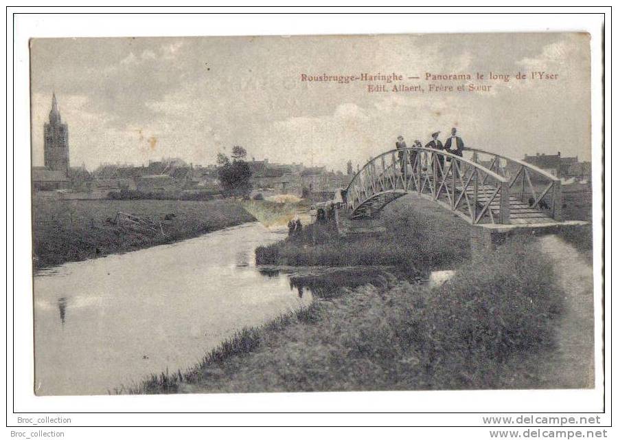 Rousbrugge-Haringhe - Panorama Le Long De L´yser, Trés Animée, Allaert Frère Et Soeur - Poperinge