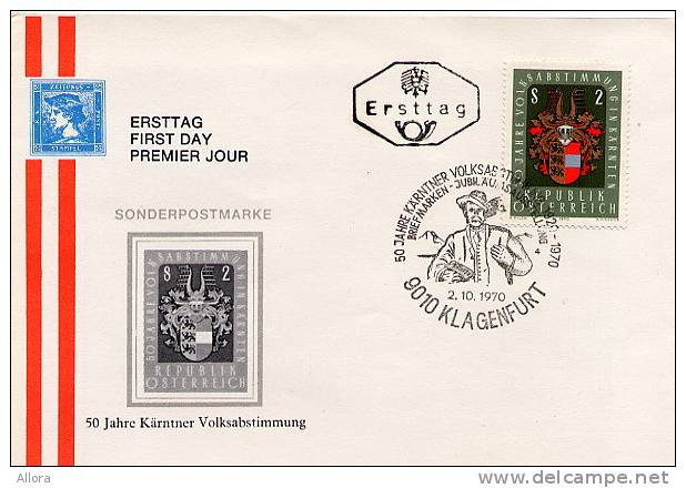 OSTERREICH  -  FDC  -  KARNTNER  VOLKSABSTIMMUNG - FDC