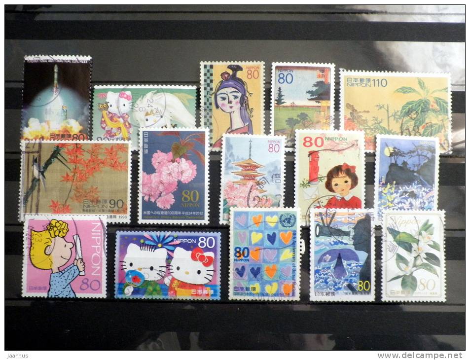 Japan - Japon - Mixed Selection Of Used Stamps - All Different - Various Years - Lot 9 - Colecciones & Series