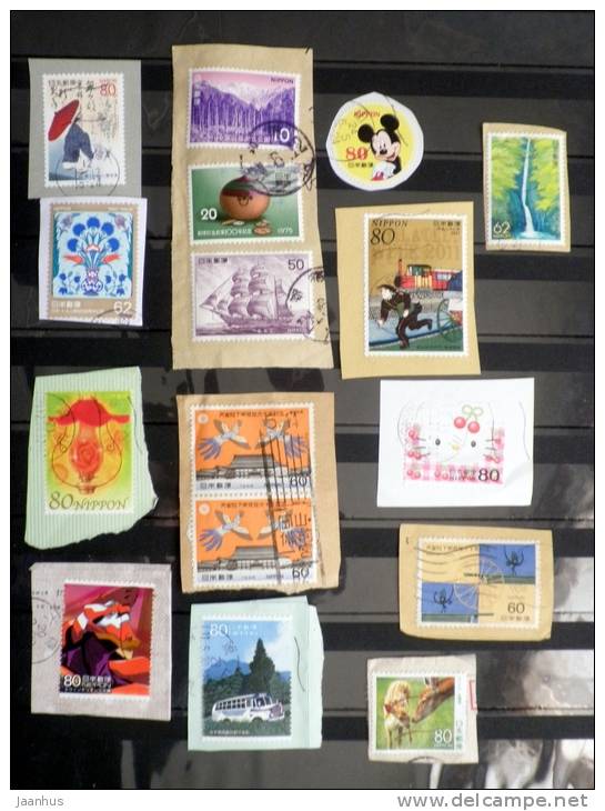 Japan - Japon - Mixed Selection Of Used Stamps On Paper - Various Years - Lot 22 - Collections, Lots & Séries