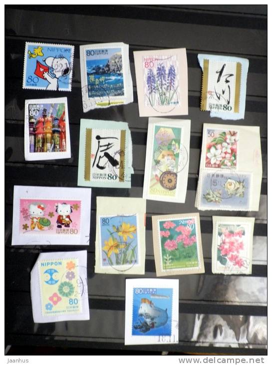 Japan - Japon - Mixed Selection Of Used Stamps On Paper - Various Years - Lot 23 - Collections, Lots & Séries