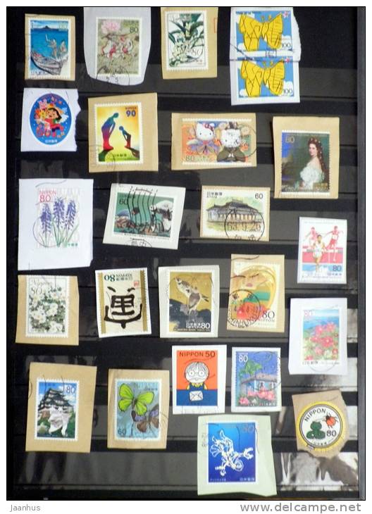 Japan - Japon - Mixed Selection Of Used Stamps On Paper - Various Years - Lot 35 - Colecciones & Series