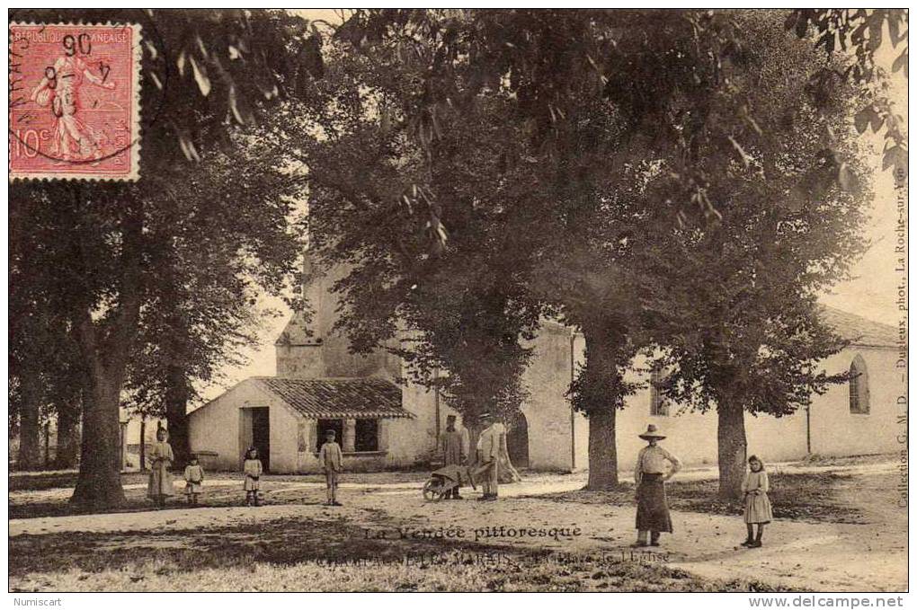 Champagné Les Marais .animée La Rue De L église...la Gare....Vendée - La Chataigneraie