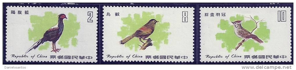 China Rep 1979 Birds Aves Oiseaux Vegels - Pheasant - Liocichla - Yuhina MH - Gallinaceans & Pheasants