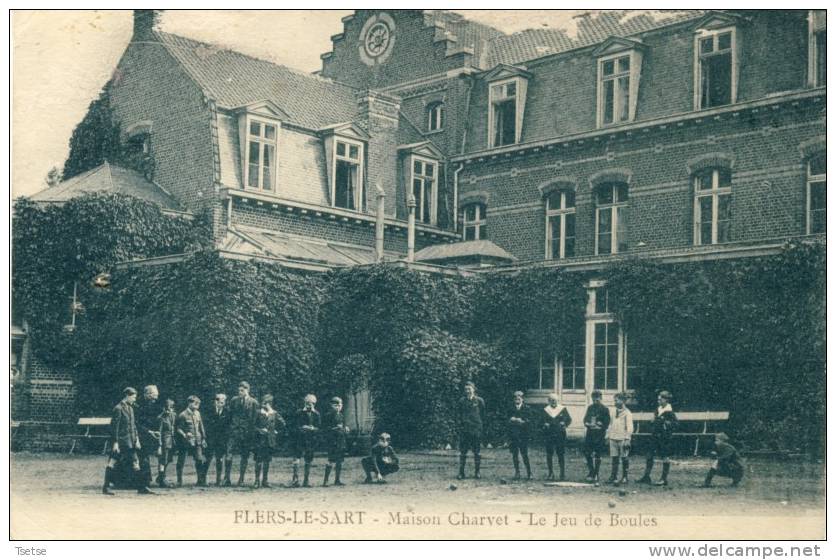 Flers-le-Sart - Maison Chavert - Le Jeu De Boules - Belle Animation ( Voir Verso ) - Villeneuve D'Ascq