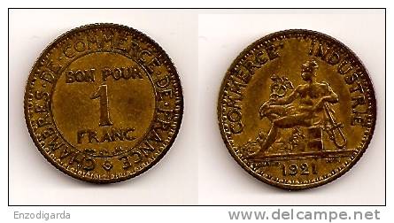 1 Franc - Chambre De Commerce - Bronze-Aluminium - ETAT TTB - 1921 - G 468 - F 218-3 - 1 Franc