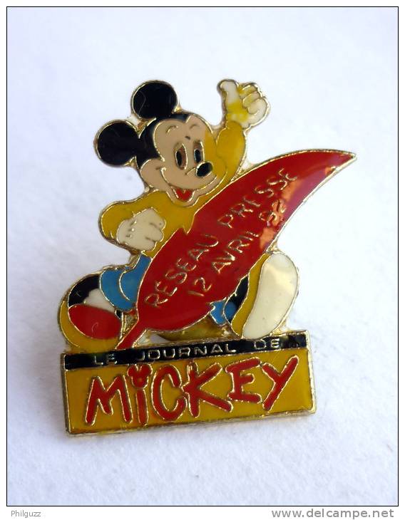 PIN´S  DISNEY  - JOURNAL DE MICKEY RESEAU PRESSE 1992 - Pins