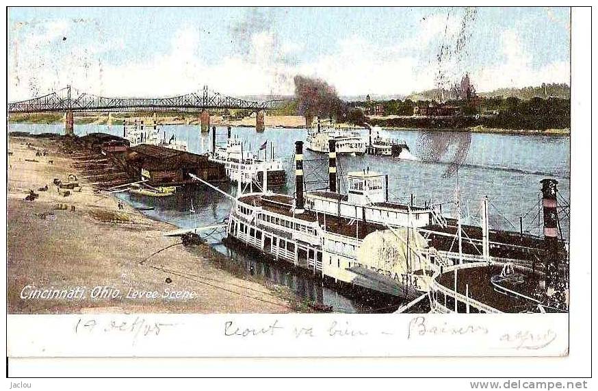 CINCINNATI OHIO ,LEVEE SCENE ,BEAU PLAN,COULEUR  REF 31686 - Cincinnati