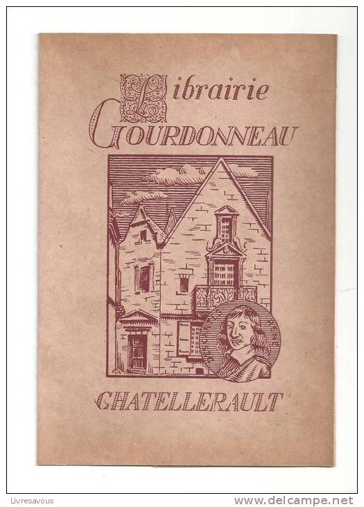 Protège Livre Offert Par La Librairie Gourdonneau à Châtellerault (86) Des Années 1960 - Omslagen Van Boeken