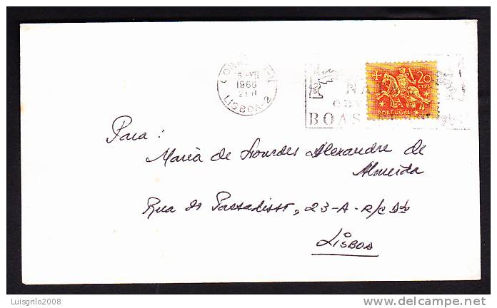 Com Postal Boas Festas - 16. 12. 1968 - 2 SCANS - Covers & Documents