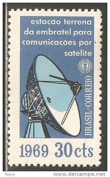 Brazil 1969 Mi# 1203 (*) Mint No Gum - Inauguration Of EMBRATEL / Radar Antenna / Space - Ungebraucht