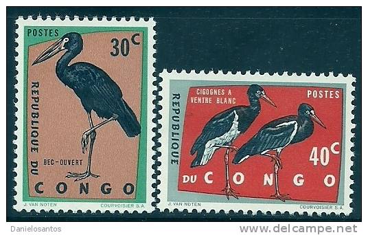 Congo 1963 Birds  Aves Oiseaux Vegels  Openbill Stork MNH/MLH - Picotenazas & Aves Zancudas