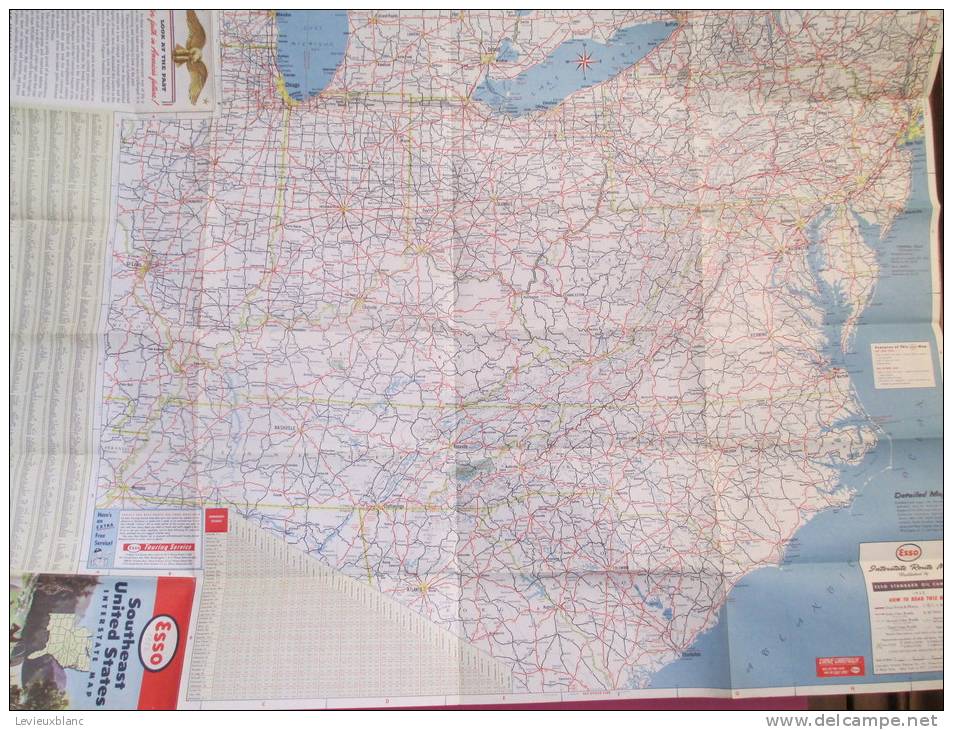 USA/Soustheast United States /Interstate Map /  ESSO/1952        PGC9 - Cartes Routières