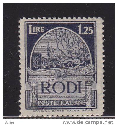 RODI 1932 - SERIE PITTORICA CON FILIGRANA 1,25 LIRE NUOVO MNH** - Aegean (Rodi)