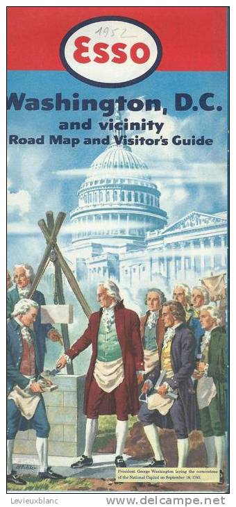 USA/Washington DC  An Vicinity//Road Map And Visitor´s  Guide/  ESSO/1952        PGC13 - Cartes Routières