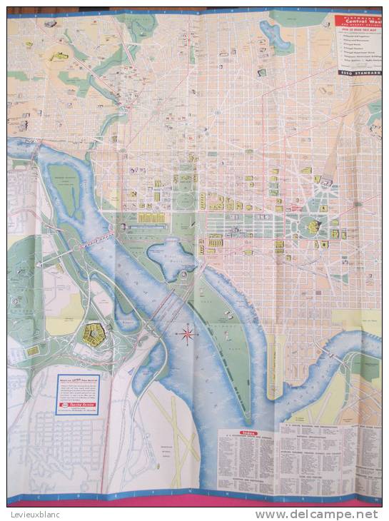 USA/Washington DC  An Vicinity//Road Map And Visitor´s  Guide/  ESSO/1952        PGC13 - Carte Stradali