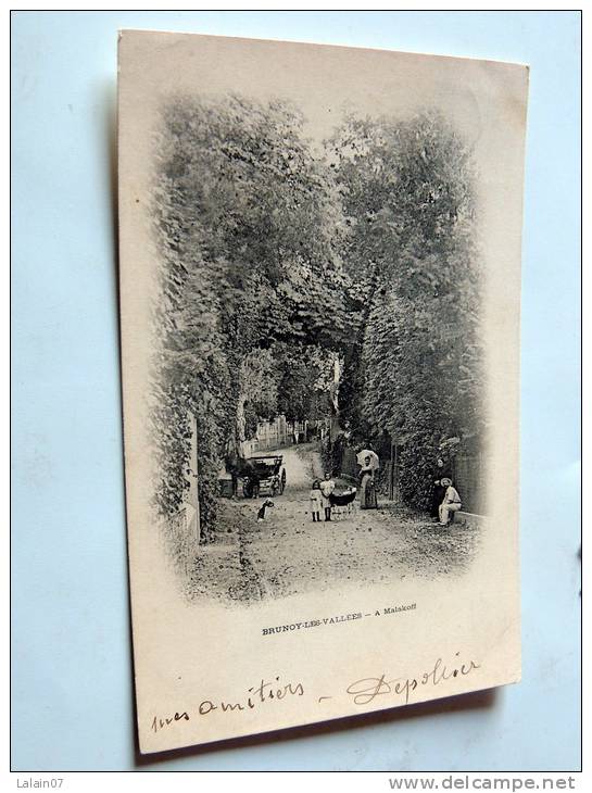 Carte Postale Ancienne : BRUNOY-LES-VALLEES : A Malakoff , Animé - Brunoy