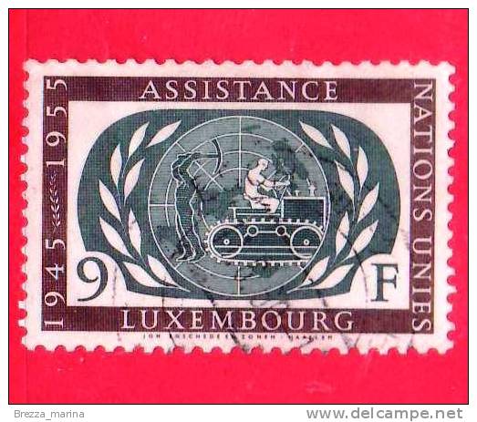 LUSSEMBURGO - USATO - 1955 - 10 Anniv. Dell'ONU -  United Nations 10th Anniv. - 9 Fr - Gebruikt