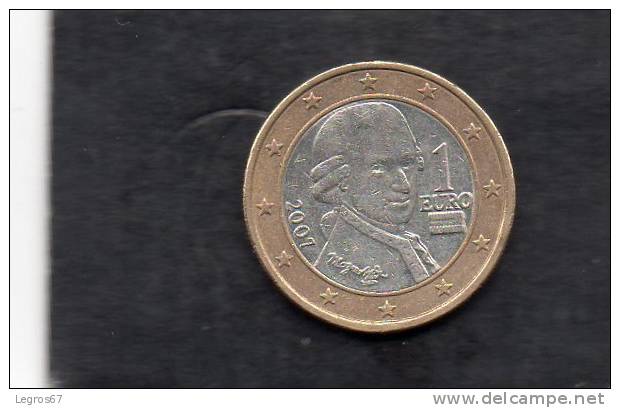 PIECE DE 1 EURO AUTRICHE 2007 - Oesterreich