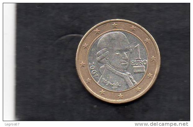 PIECE DE 1 EURO AUTRICHE 2007 - Autriche