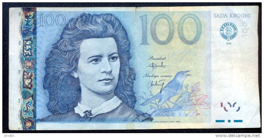 Estonia 100 Krooni 1999 REPLACEMENT Note ZZ Serie  RARE   # P- 88 - Estland