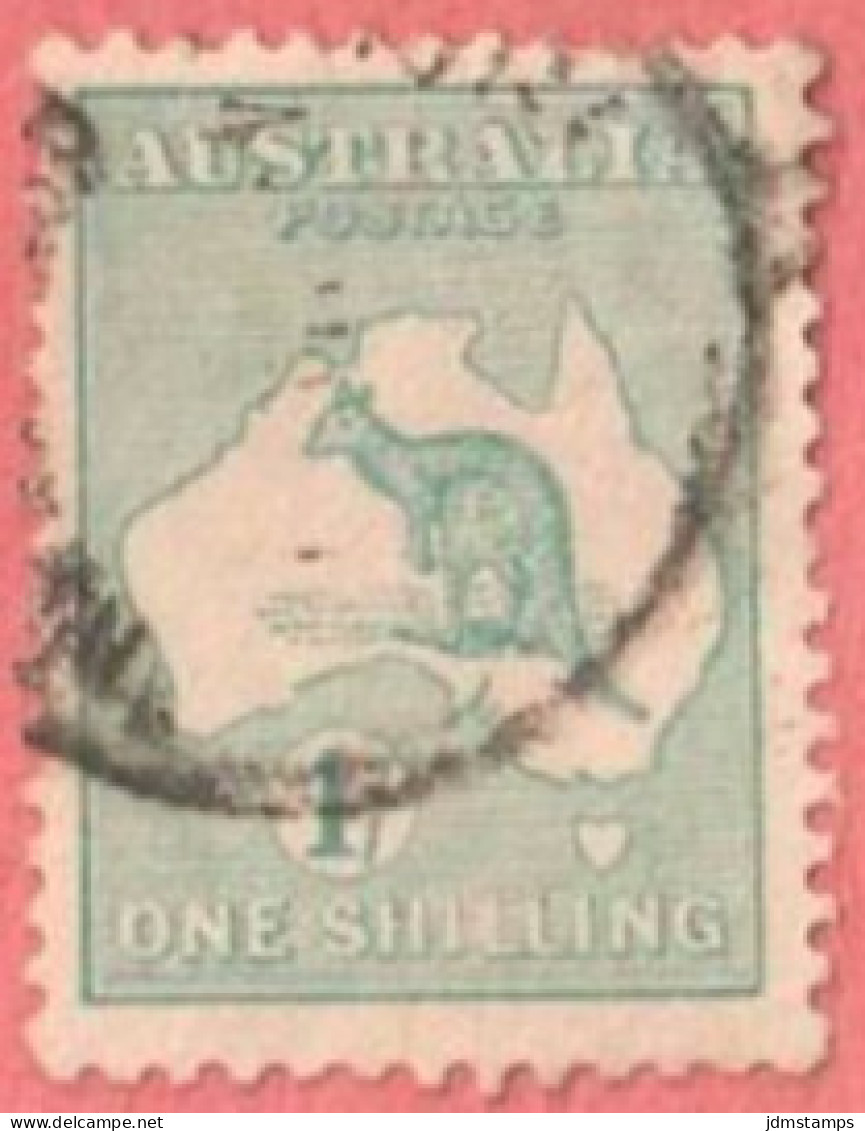 AUS SC #42  1915 Kangaroo And Map  W/lt Toning, CV $30.00 - Gebruikt