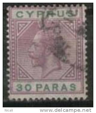 CYPRUS 1921 30pa KGV SG87 U FW36 - Dominica (...-1978)