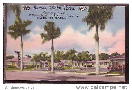 FL Bradenton Dumas Motor Court 1958 - Bradenton