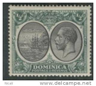 DOMINICA 1923 1/2d KGV + Ship SG 71 HM HV61 - Dominica (...-1978)
