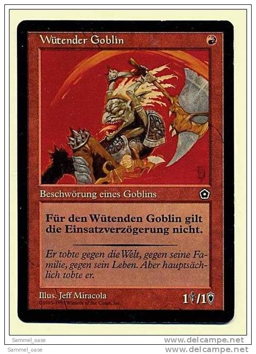 Karte Magic The Gathering  -  Wütender Goblin  -  Beschwörung Eines Goblins  -  Deutsch - Andere & Zonder Classificatie