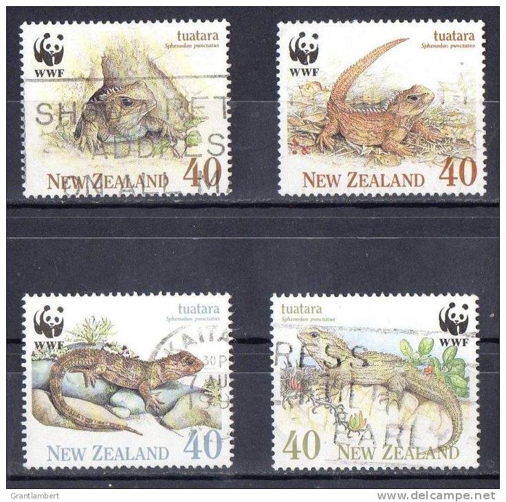 New Zealand 1991 Endangered Speices - The Tuatara Set Of 4 Used - Gebraucht