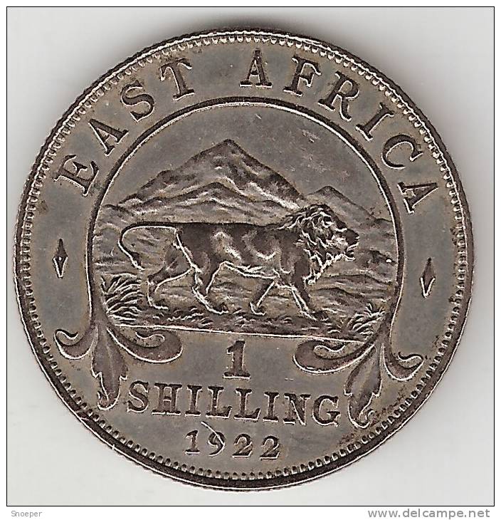 *east Africa   1 Shilling  1922 Km 21   Xf !!!! - British Colony