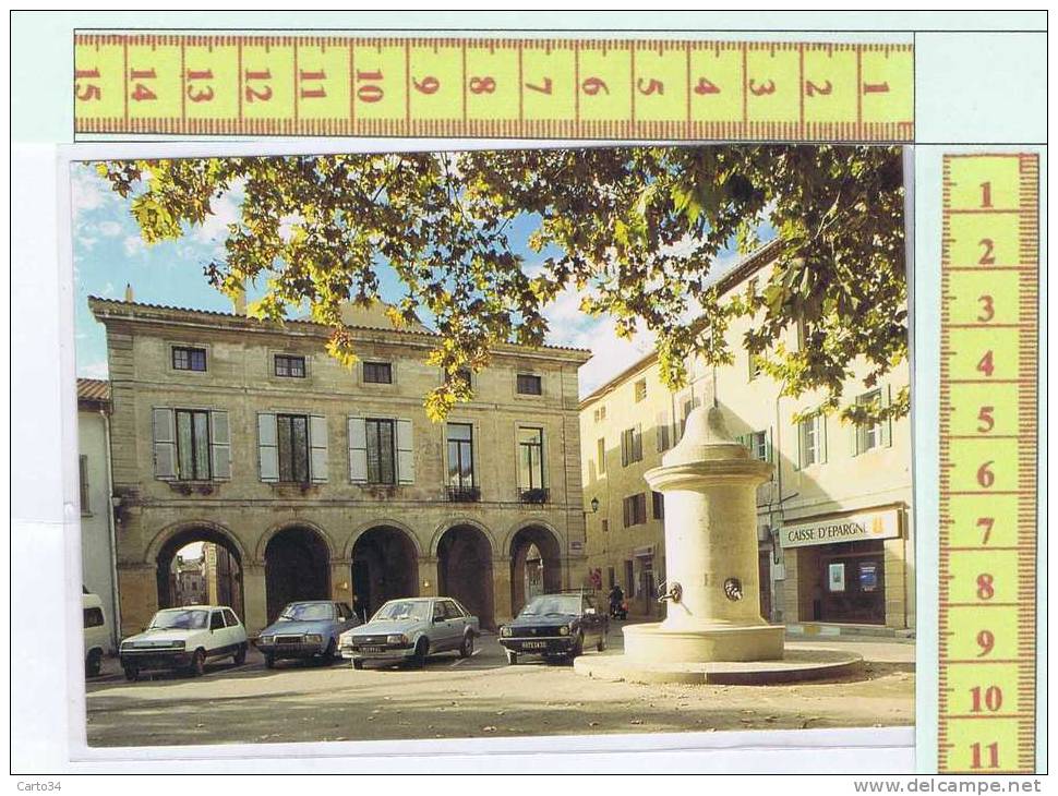 30  ROQUEMAURE PLACE DE LA FONTAINE VOITURES R5 AX FORD  LA CAISSE D'EPARGNE - Roquemaure