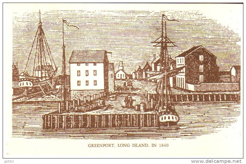 CP Greenport, Long Island, In 1840 (Museum Reproduction By "Things Remembered" Oradell, NJ) - Long Island