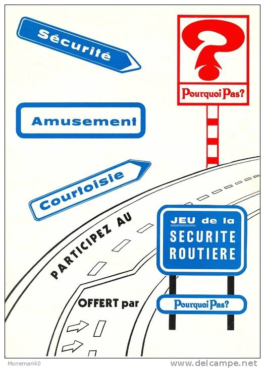 Jeu De La Sécurité Routière (Encart D´un Ancien ´Pourquoi Pas´ Des Années  1982-1983) - Other & Unclassified