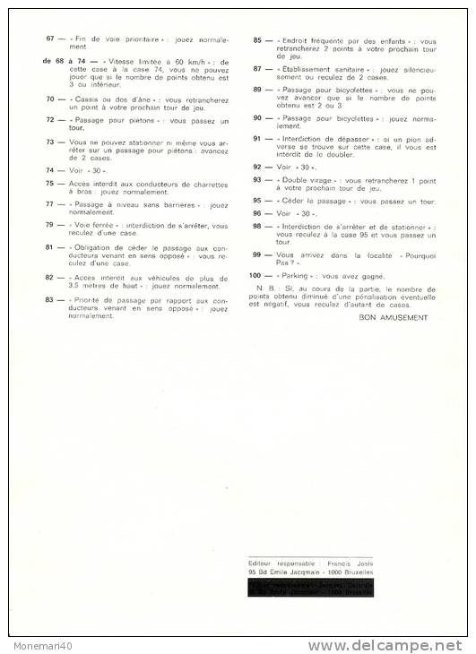 Jeu De La Sécurité Routière (Encart D´un Ancien ´Pourquoi Pas´ Des Années  1982-1983) - Other & Unclassified