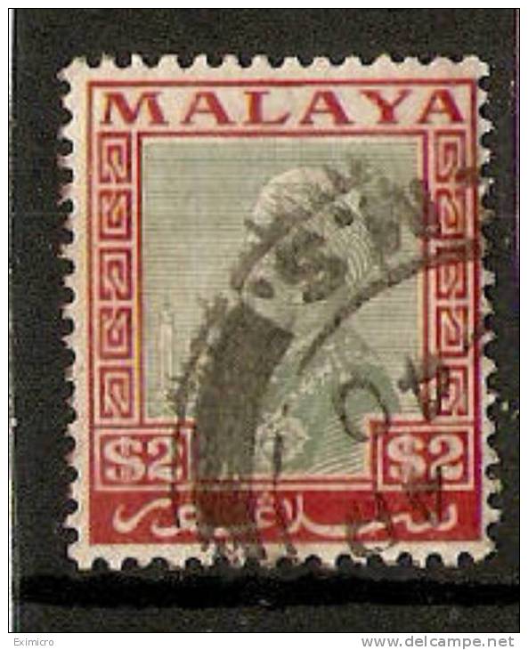 MALAYA SELANGOR 1936 $2 SG 84 FINE USED Cat £12 - Selangor