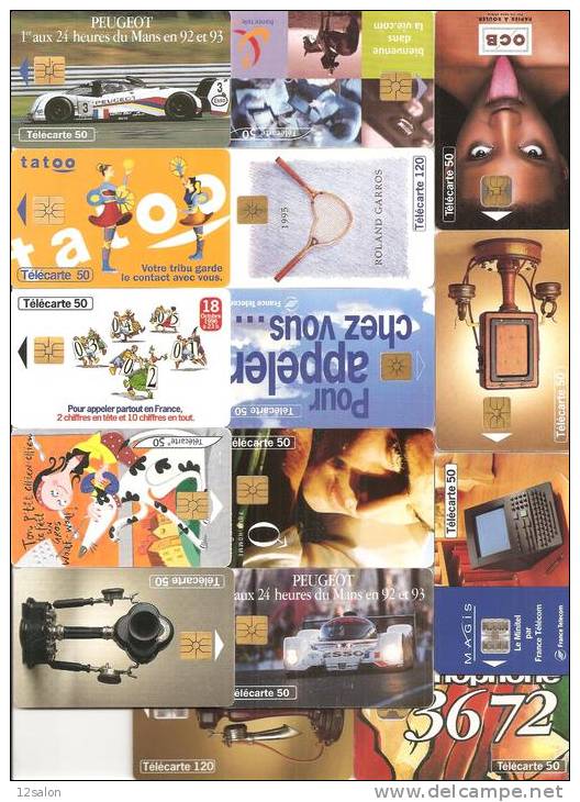 15 Cartes Telephoniques Divers France - Collections
