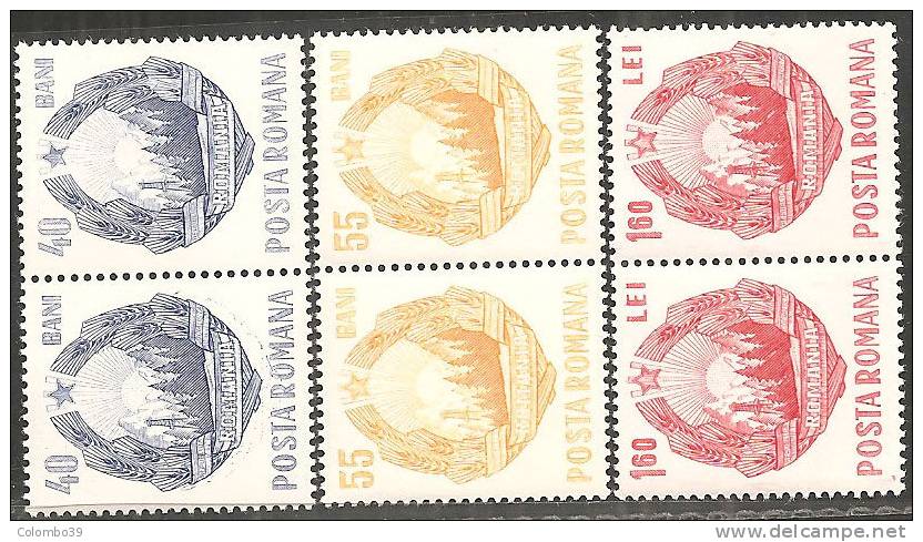 Romania 1967 Nuovo** - Mi.2631/33 Serie Completa;  Coppia - Nuevos